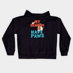 My Grandkids Have Paws Kids Hoodie